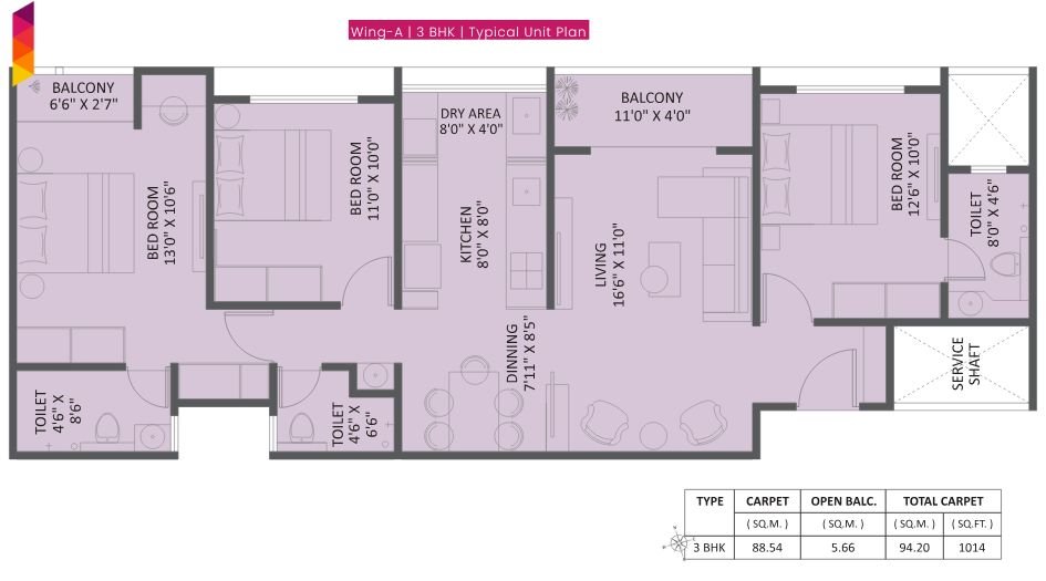 Ravima-Codename-Royale-Wing-A-3-BHK-Typical-Unit-Plan